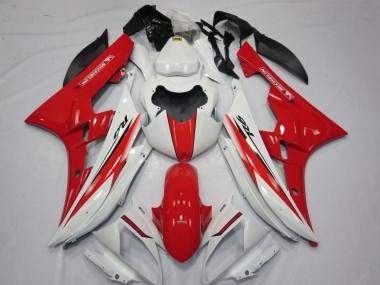 Shop 2006-2007 Yamaha YZF R6 Motorcycle Fairings - White Red