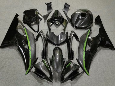 Shop 2008-2016 Yamaha YZF R6 Motorcycle Fairings - Black Carbon Fiber Style Green