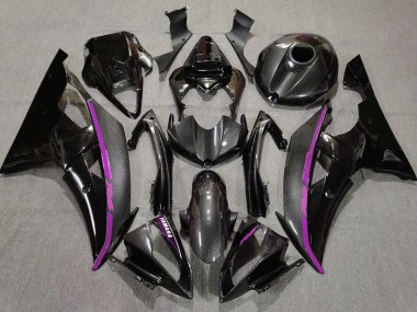 Shop 2008-2016 Yamaha YZF R6 Motorcycle Fairings - Black Carbon Fiber Style Purple