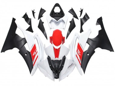 Shop 2008-2016 Yamaha YZF R6 Motorcycle Fairing - White Red Matte Black