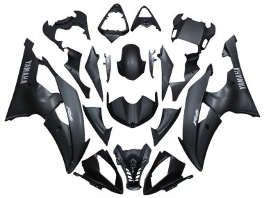 Shop 2008-2016 Yamaha YZF R6 Motorcycle Fairings - Matte Black Silver Decals