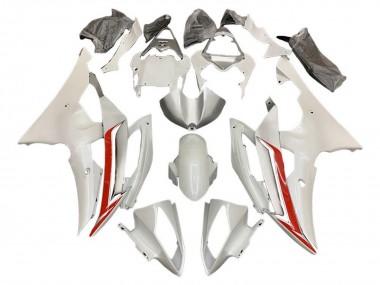 Shop 2008-2016 Yamaha YZF R6 Motorcycle Fairing Kits - Pearl White Red