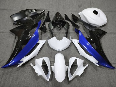 Shop 2008-2016 Yamaha YZF R6 Motorcycle Fairing - White Blue Glossy Black