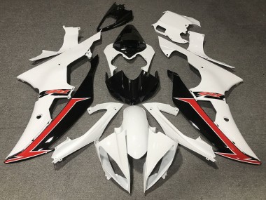 Shop 2008-2016 Yamaha YZF R6 Motorcycle Fairing - White Red Glossy Black