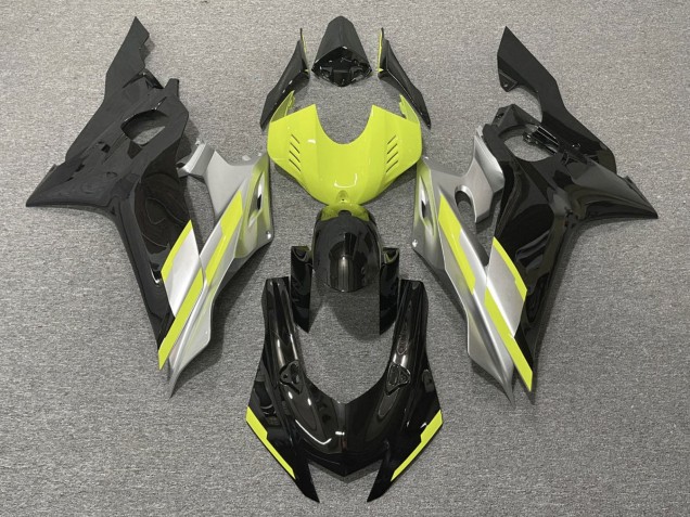 2017-2025 Yamaha YZF R6 Motorcycle Fairings - Grey Neon Yellow Glossy Black