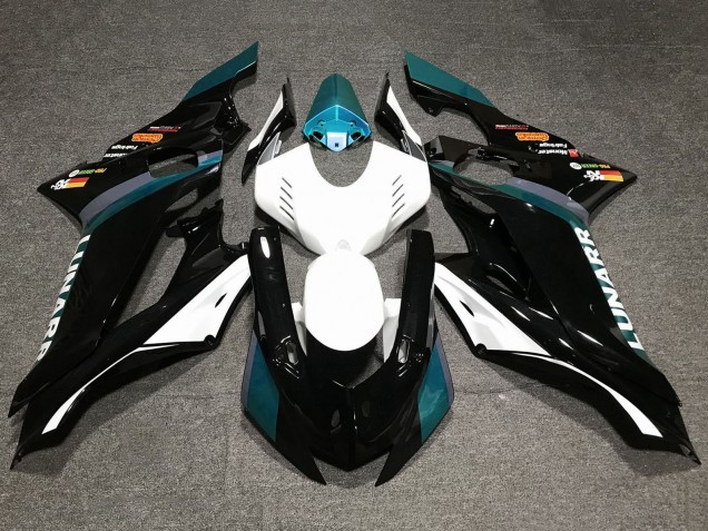 2017-2025 Yamaha YZF R6 Motorcycle Fairings - White Teal Blue Glossy Black