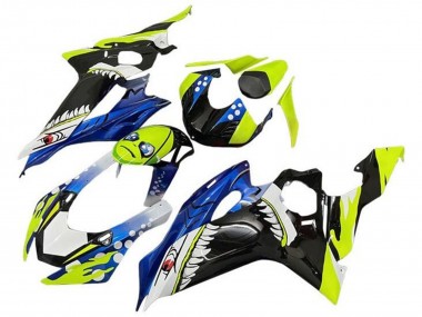 Shop 2017-2025 Yamaha YZF R6 Motorcycle Fairings - Neon Yellow Blue Shark