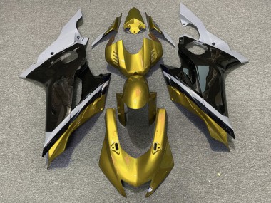 Shop 2017-2025 Yamaha YZF R6 Motorcycle Fairings - Grey Gold Glossy Black