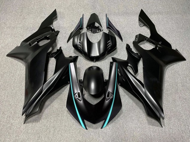 2017-2025 Yamaha YZF R6 Motorcycle Fairings - Matte Black Turquoise Blue