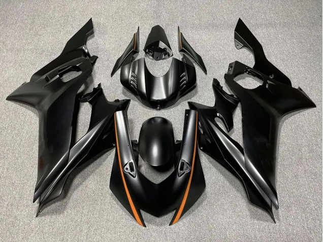 2017-2025 Yamaha YZF R6 Motorcycle Fairings - Matte Black Orange