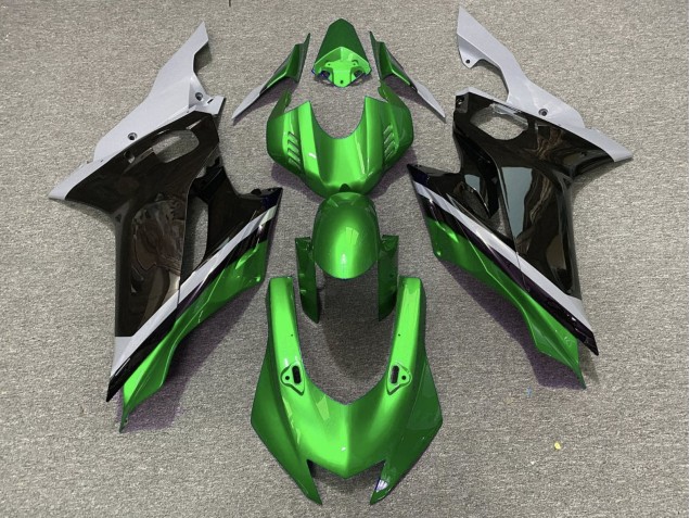 2017-2025 Yamaha YZF R6 Motorcycle Fairings - Grey Green Glossy Black