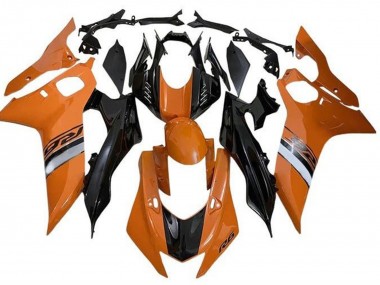 Shop 2017-2025 Yamaha YZF R6 Motorcycle Fairings - Orange Silver Glossy Black