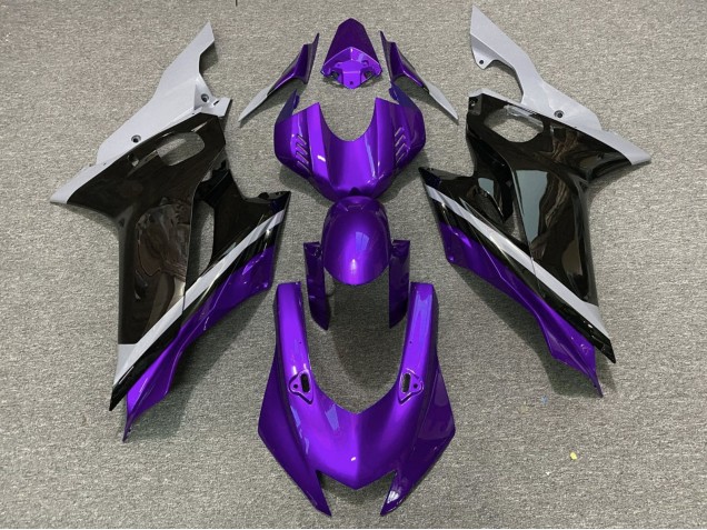 2017-2025 Yamaha YZF R6 Motorcycle Fairings - Grey Purple Glossy Black
