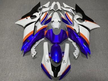Shop 2017-2025 Yamaha YZF R6 Motorcycle Fairings - White Blue Orange