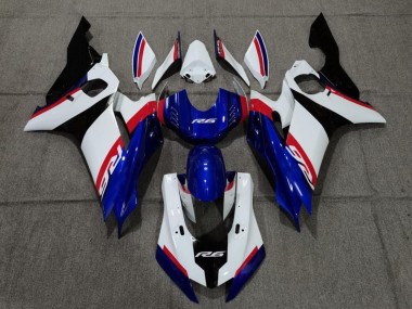Shop 2017-2025 Yamaha YZF R6 Motorcycle Fairing - White Red Blue Black