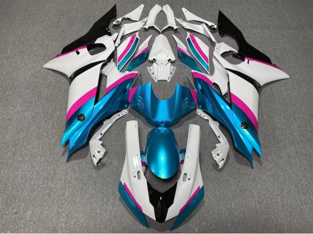 2017-2025 Yamaha YZF R6 Motorcycle Fairings - White Pink Blue Black
