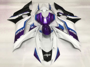 Shop 2017-2025 Yamaha YZF R6 Motorcycle Fairing - White Blue Purple Black