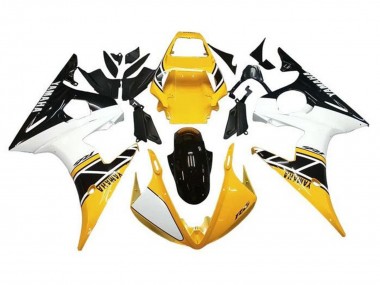 Shop 2005 Yamaha YZF R6 Motorcycle Fairings - White Yellow Black