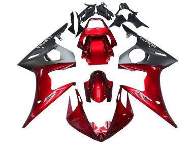 Shop 2003-2004 Yamaha YZF R6 Motorcycle Fairings - Red Matte Black