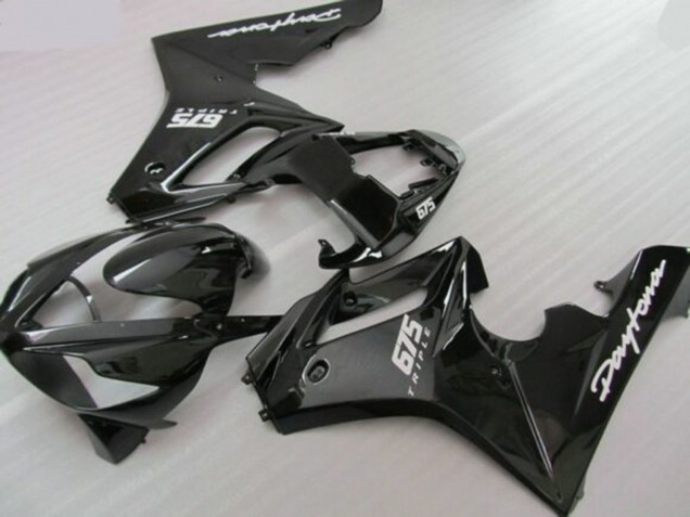 2006-2008 Triumph Daytona 675 Triple Motorcycle Fairings - Glossy Black Matte Black