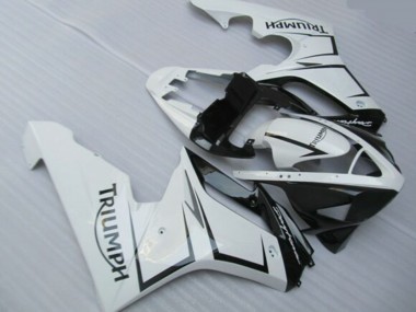 Shop 2006-2008 Triumph Daytona 675 Triple Motorcycle Fairings - White Glossy Black