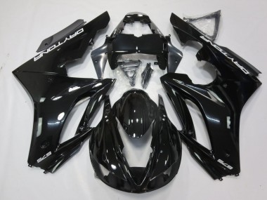 Shop 2009-2012 Triumph Daytona 675 Triple Motorcycle Fairings - Glossy Black White Decals