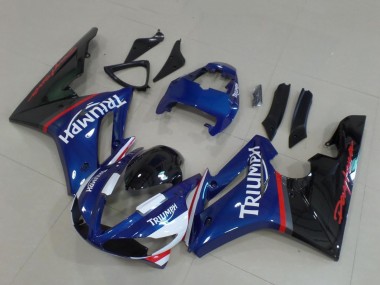 Shop 2009-2012 Triumph Daytona 675 Triple Motorcycle Fairings - Blue Red White Glossy Black