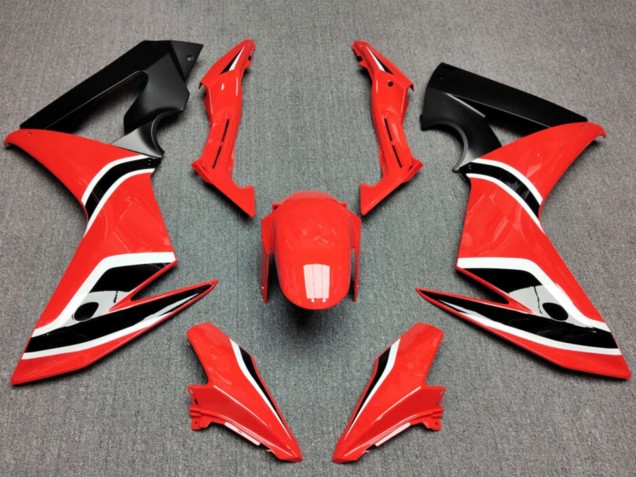 2014-2016 Honda CBR650F Motorcycle Fairings - Red Matte Black