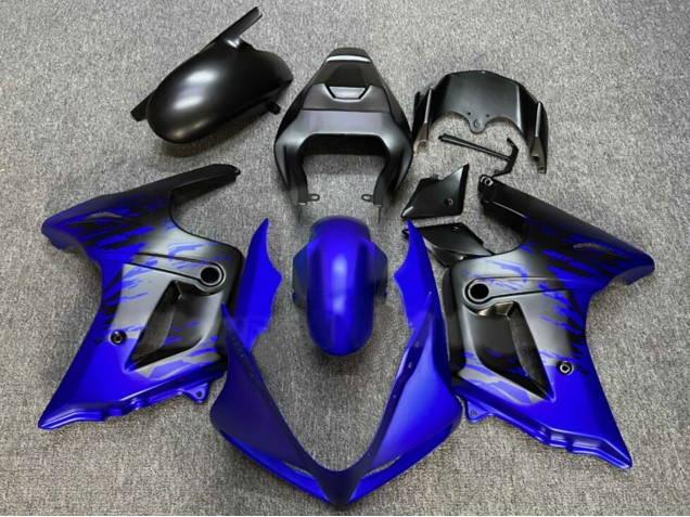 2003-2013 Suzuki SV650 Motorcycle Fairings - Blue Matte Black Splash