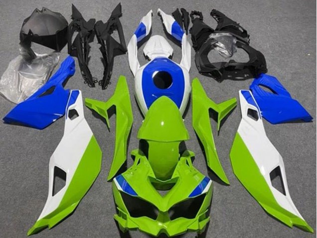 2019-2025 Kawasaki ZX4R ZX-4RR Motorcycle Fairings - White Blue Green