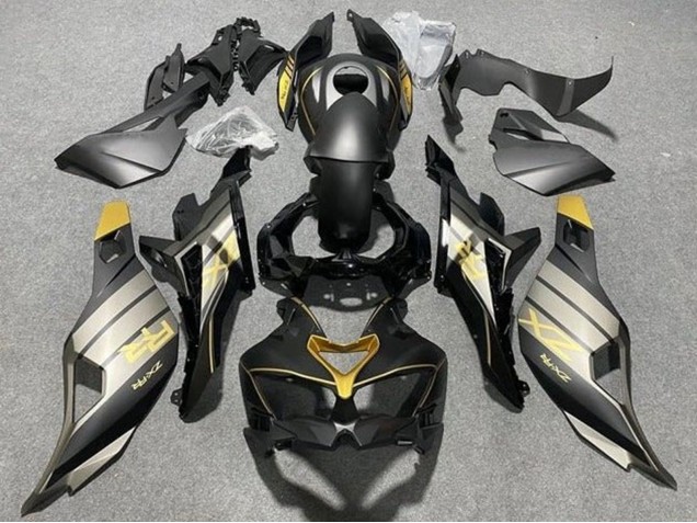 2019-2025 Kawasaki ZX4R ZX-4RR Motorcycle Fairings - Matte Black Glossy Black Grey Gold