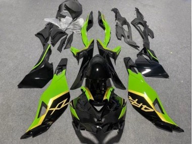 Shop 2019-2025 Kawasaki ZX4R ZX-4RR Motorcycle Fairings - Glossy Black Green Gold