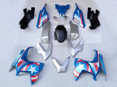 Shop 2022-2024 Honda ADV160 Motorcycle Fairings - Silver Blue Red White Star