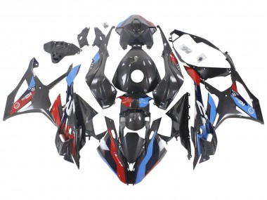 Shop 2023-2024 BMW S1000RR Motorcycle Fairings - Blue Red Carbon Fiber
