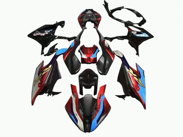 2019-2022 BMW S1000RR Motorcycle Fairing - Black Blue Red Gold