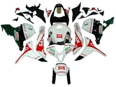 Shop 2009-2012 Honda CBR600RR Motorcycle Fairings - White Red Green Castrol San Carlo