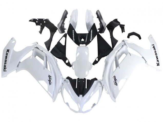 2012-2016 Kawasaki EX650 Motorcycle Fairings - White Black