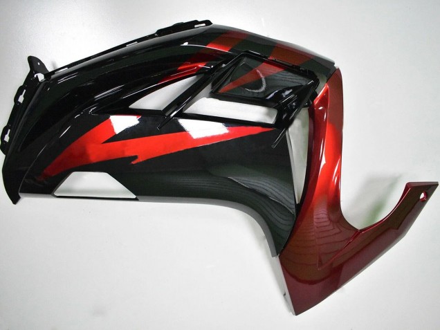 2012-2016 Kawasaki EX650 Motorcycle Fairings - Red Glossy Black