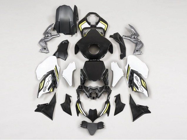 2020-2024 Kawasaki Z900 Motorcycle Fairings - Black White Yellow
