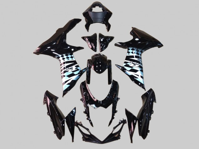 2011-2024 Suzuki GSXR 600/750 Motorcycle Fairings - Glossy Black White