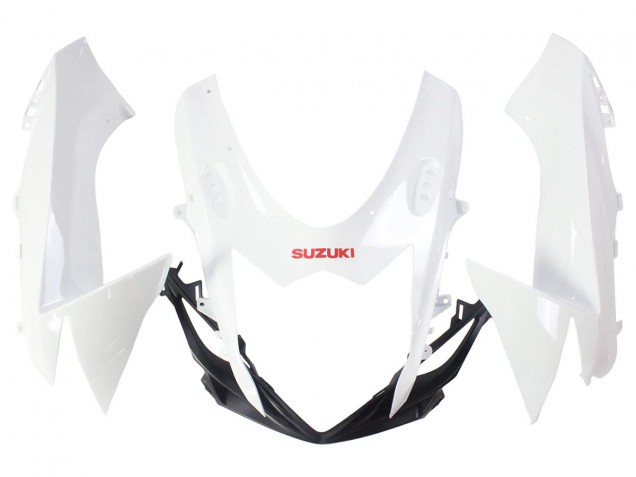 2011-2024 Suzuki GSXR 600/750 Motorcycle Fairings - White Glossy Black Red Decal