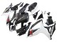 2006-2007 Suzuki GSXR 600/750 Motorcycle Fairings - Black White Carbon Fiber Style