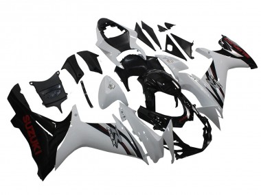 Shop 2011-2024 Suzuki GSXR 600/750 Motorcycle Fairings - White Glossy Black