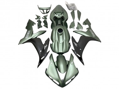 Shop 2004-2006 Yamaha YZF R1 Motorcycle Fairings - Matte Green Matte Black