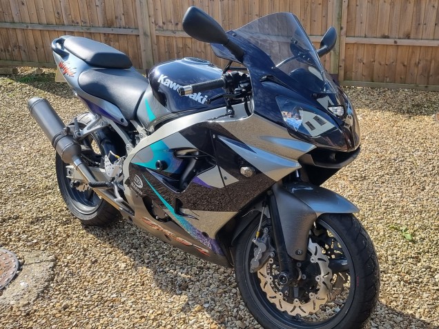 2002-2003 Kawasaki Ninja ZX9R Motorcycle Fairings - Blue Silver