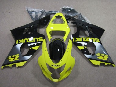 Shop 2004-2005 Suzuki GSXR 600 Motorcycle Fairings - Yellow Silver Glossy Black