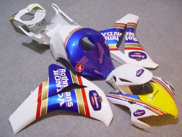 2008-2011 Honda CBR1000RR Motorcycle Fairings - White Blue Yellow Gold Rothmans