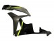 2007-2008 Honda CBR600RR Motorcycle Fairings - Glossy Black High Viz Yellow