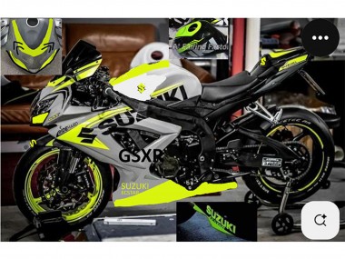Shop 2004-2005 Suzuki GSXR 750 Motorcycle Fairings - Grey Lemon Green Black