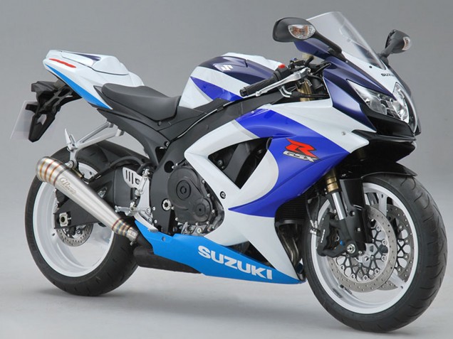 2008-2010 Suzuki GSXR 600/750 Motorcycle Fairings - White Blue Red